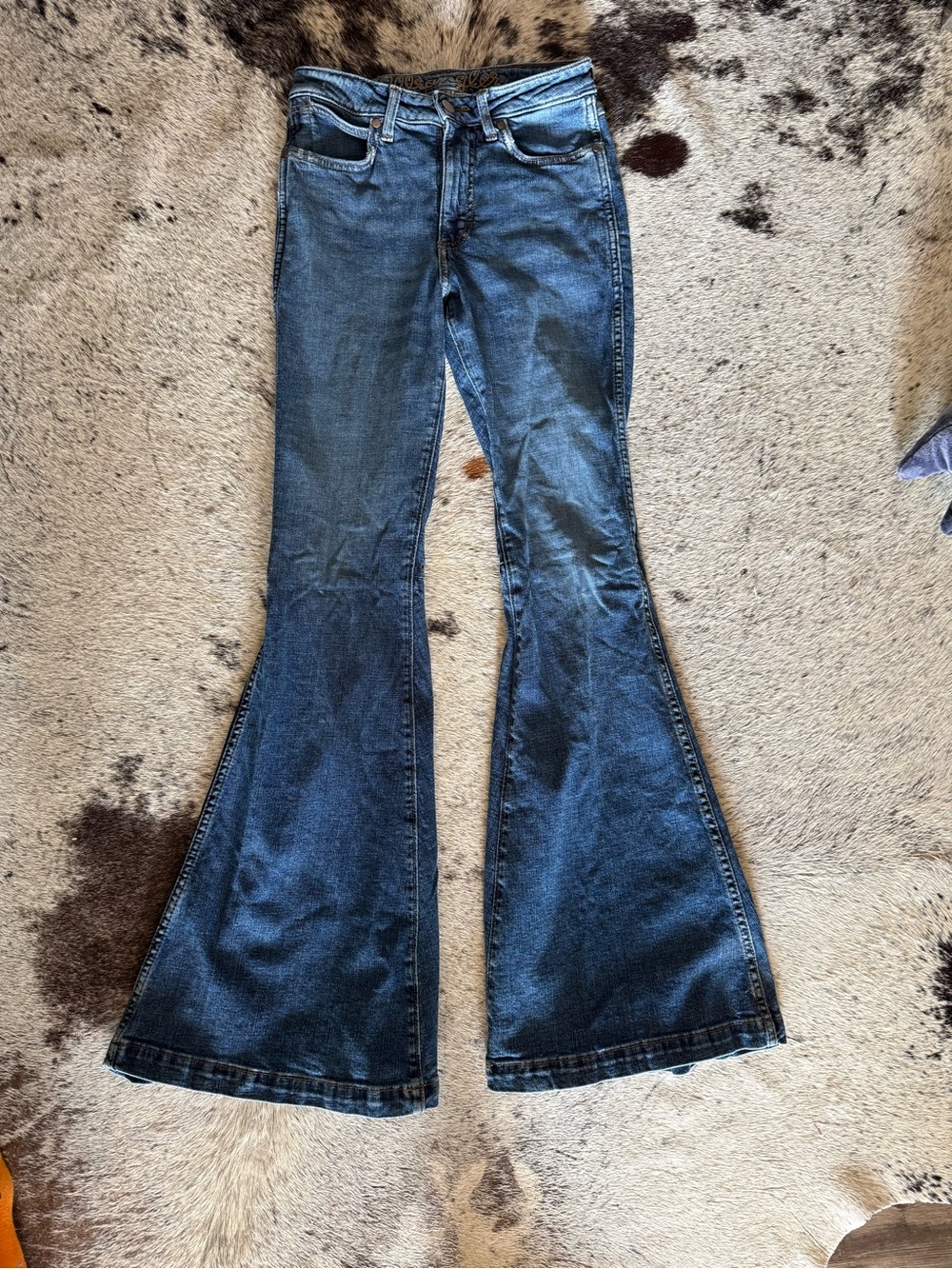 Wrangler Women’s Flared Jeans - Dark Blue Sz 26/36